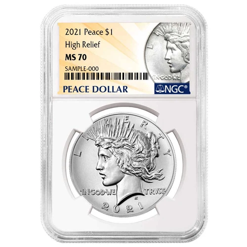 2021 $1 Peace Silver Dollar NGC MS70 Peace Label