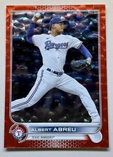 2022 Update Base Orange Foilboard #US101 Albert Abreu /299 - Texas Rangers