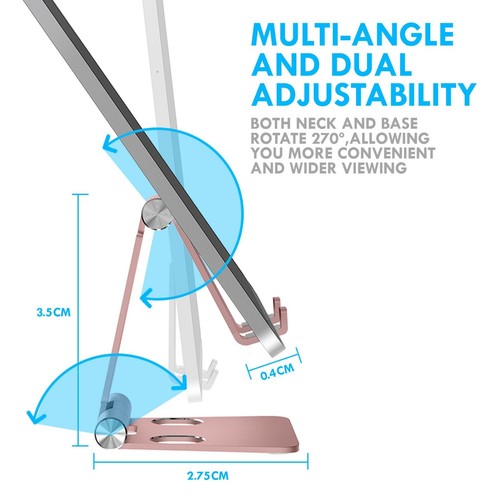 Aduro U-Rise Steel Foldable Aluminum Desktop Phone Stand Holder for Cellphones - 第 4/45 張圖片