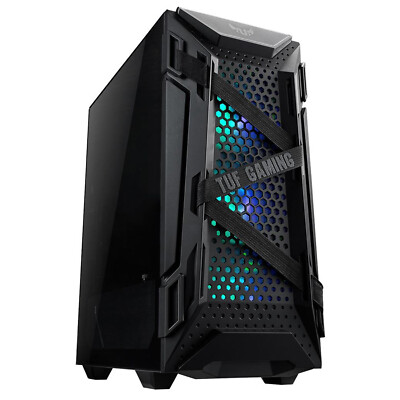 ASUS TUF GAMING GT301 Desktop Case Middle Tower Computergehäuse USB Glas Schwarz