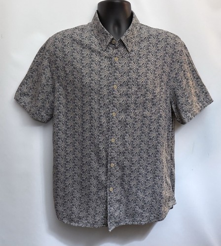 $138 RAILS Shirt Men’s L CARSON Tribal Batik Linen Blend Geometric Dad College - Picture 3 of 18