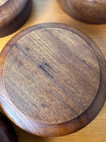 Konvolut 60s70s Vintage Holz Schale Bowl Mid-Century Design Lonborg Denmark - Bild 10 von 10