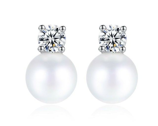 Women's Earrings Earrings Rhodium Plated Zirconia Bead Earrings Bead Jewelry- Women's Earrings Earrings Rhodium Plated Zirconia Bead Earrings Bead Jewelry-