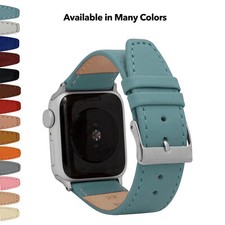 Classic Womens Thin Leather Strap for Apple Watch Band 41mm Series 9 8 7