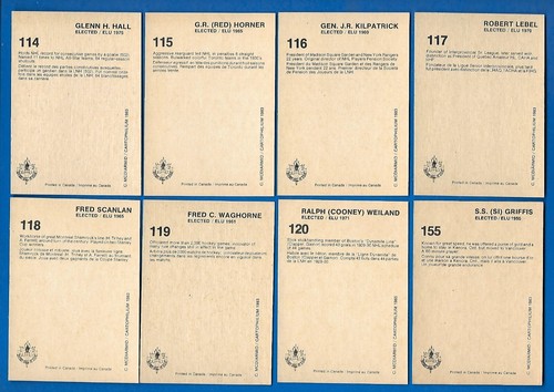 1983 (1985) CARTOPHILIUM HOCKEY HALL OF FAME HOF CARD 1-240 & PROMO SEE LIST - Picture 238 of 488
