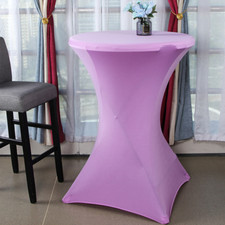 1 X Cocktail Runder Tisch Abdeckung Vierfach Stretch Hochzeit Party Tischdecke