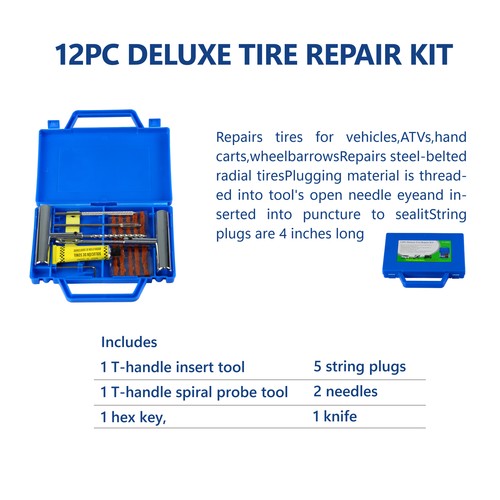 2 Ton Low Profile Floor Jack Heavy Duty & 3 Ton Jack Stand & Tire Repair Kit - Picture 4 of 9