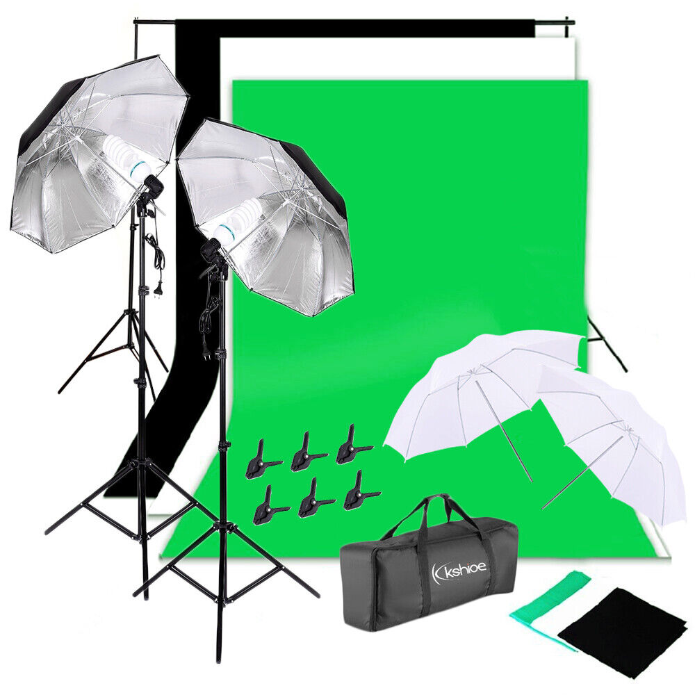 Fotografie Lampen Set und Foto Schirm und Hintergrundsystem für Videoaufnahmen