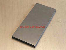 Made in USA Gray PVC Sheet, 5/8" Thick x 12" Wide x 5.25" Long