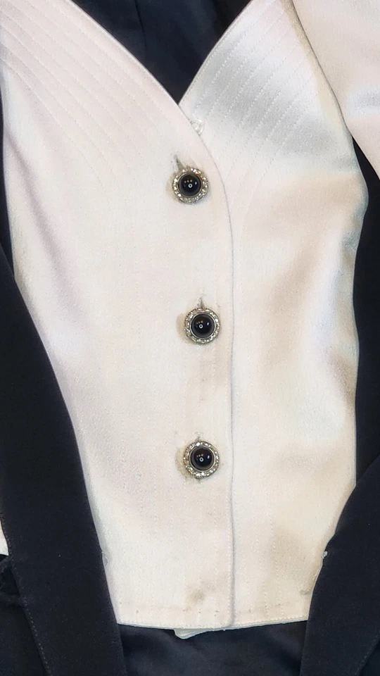 Daymor Couture Mock 3 Piezas Traje Esmoquin Vestido Negro S6 Mujer Esmoquin (Hallazgo Raro) Foto 4 de 4