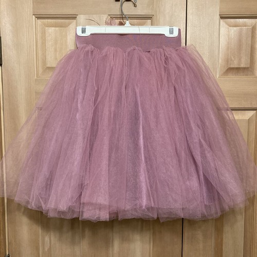 Natalie Dance Wear Tutu With Flower Clip Mauve Pink Tulle Size M/L - Picture 2 of 9