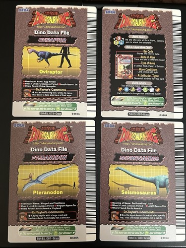 Dinosaur King Arcade Cards English 5th Edition COMPLETE GRASS SUPER MOVE SET - Picture 2 of 2