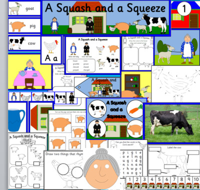 A SQUASH AND A SQUEEZE Bildungsgeschichte Sack Ressourcenpaket zum DRUCKEN