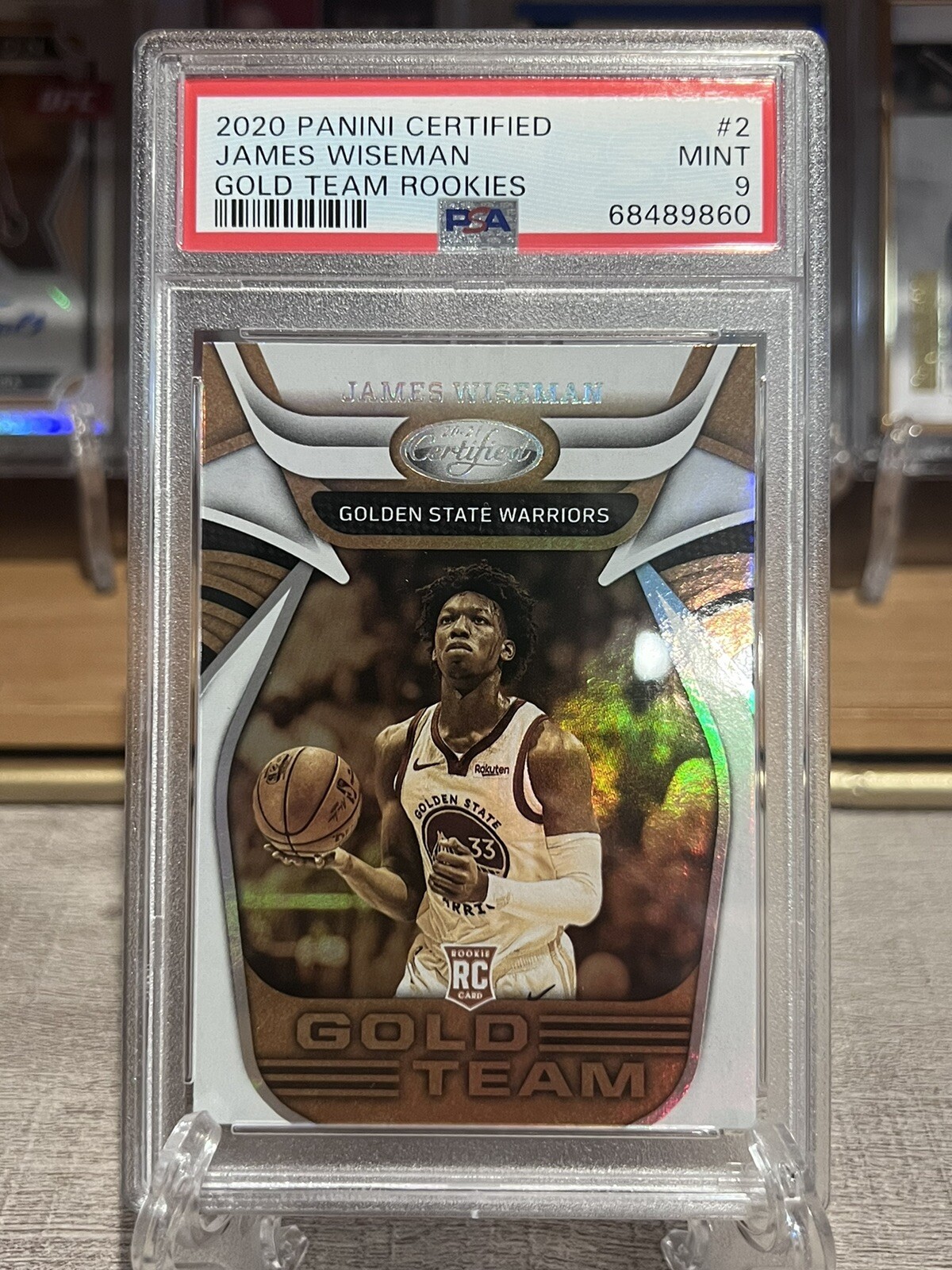 2020-21 Certified James Wiseman Gold Team Rookies RC #2 PSA 9 MINT Warriors