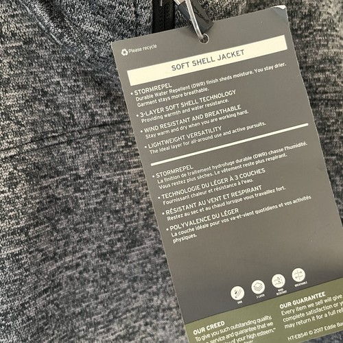 Eddie Bauer Women’s Small Storm Repel Soft Shell Gray Black Zip Up Jacket - Picture 4 of 7