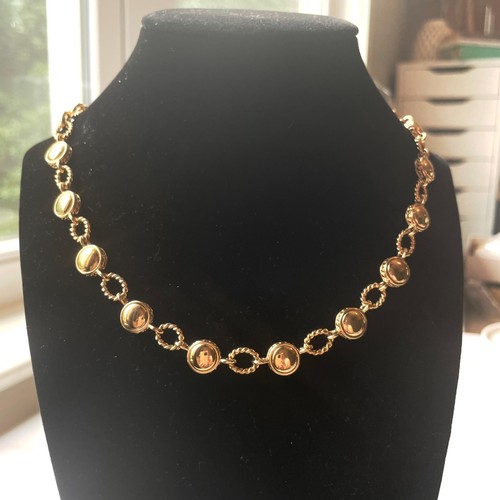 VTG Napier Signed Gold Tone Chain Link Necklace - Picture 8 of 8