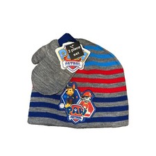 Paw Patrol Knit Hat And Gloves Sz 2T-5T