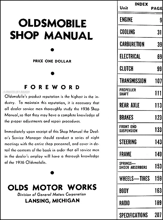 Manuale Di Riparazione CD Per Oldsmobile 6 E 8 Del 1936 - Immagine 2 di 2