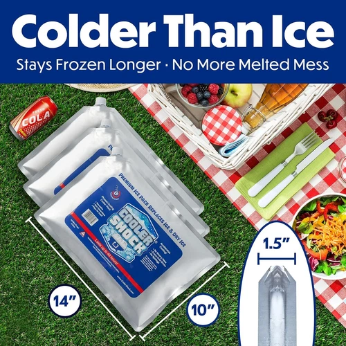 Cooler Ice Packs Reusable Freezer Cold Long Lasting Road & Beach Trips 3 Pack