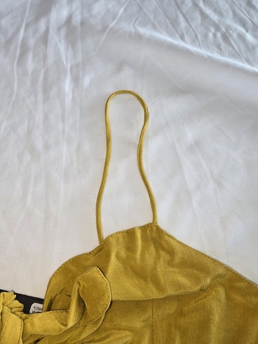 NWT- Motel Romper Womens Size Medium Mustard Yellow Roman Playsuit - Picture 6 of 8