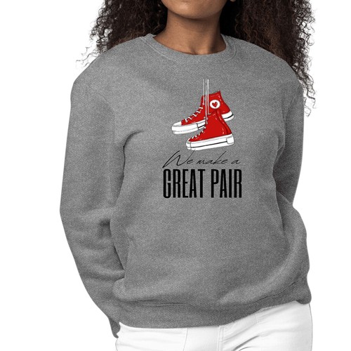Womens Graphic Sweatshirt Say it Soul - we Make a Great Pair - Picture 66 of 70