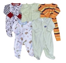 Baby Boys Sleeper lot 0-3 months Gerber Baby Connection Dogs Teddy Bear...