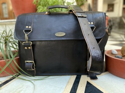 Sac Messager En Cuir Véritable Vintage Pour Homme – Idéal Pour Ordinateur Portable, Voyage Ou Quotidien