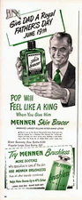 1949 Mennen Skin Bracer Vintage Print Ad Fathers Day Gift Pop Feel Like A King