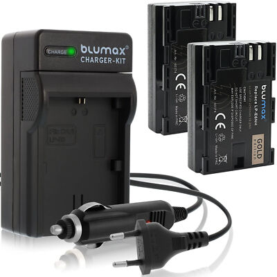 2x Akku + Lader für Canon LP-E6NH EOS R5 R7 R6 Mark II 80D  IV LP-E6N  2250mAh