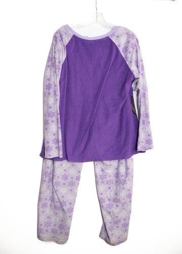 Disney Frozen Olaf Purple & Snowflake Girls Fleece Pajama Set Size XL - Picture 6 of 10