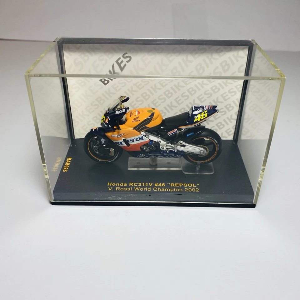 IXO 1/24 V. Rossi Campeón del Mundo 2002 Honda RC211V #46 Repsol franqueo gratuito Foto 4 de 4
