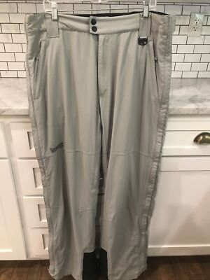 Marker Ski Pants Mens XL Gray Snowboarding Adjustable Waist Zippered Legs Snow