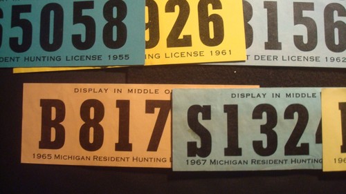 Gran Lote (21) - De Colección - LICENCIA DE CAZA DE CIERVOS DE Michigan - Etiquetas - 1952 - 1982 - Imagen 8 de 11