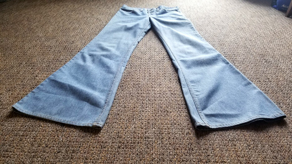1970's Levis Orange Tab Super Bell Bottoms Jeans. Rare