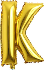 16" Inch Single Gold Alphabet Letter Number Balloons Aluminum Hanging Foil Film