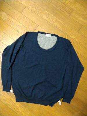 Margaret Howell x John Smedley Wool Sweater Sheen Navy Size
