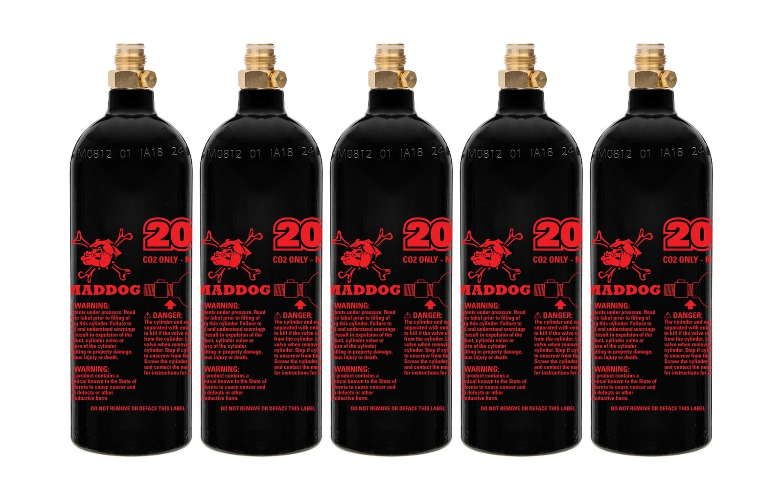 Maddog 20 Oz Refillable Aluminum CO2 Paintball Tank - Ships 