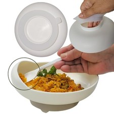 HighLow Scoop Bowls for Disabled Adults Suction Base Elderly Adaptive Dish