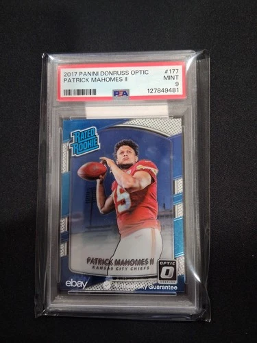 2017 Donruss Optic Patrick Mahomes II Rookie (RC) #177 - PSA 9