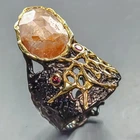 Handmade Natural Golden Sapphire Ring 925 Sterling Silver Size 10.5 /R443108
