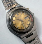 SEIKO 4006-6080 Automatic Watch Vintage Mens Bell-Matic Gold Dial 17 Jewels