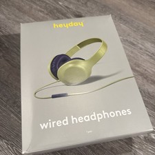 Wired On-Ear Headphones - heyday Pastel Lime Built-in Mic - Foam Cushions