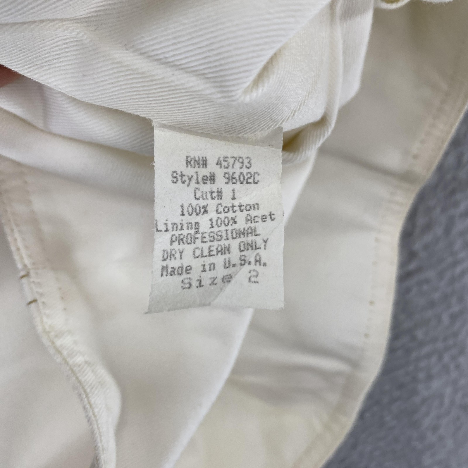 Vintage Cache Crop Top Womens 2 Gold Ring Strap Denim Bustier Corset Made in USA