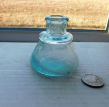 AQUA CONE INK BOTTLE-1890'S