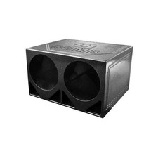 12 in. Ported Dual Hole Vented Triangle Speaker Box  Black