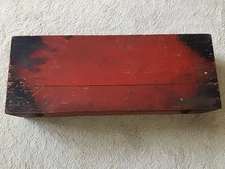 A. C. Gilbert Erector Set #5010 EMPTY Red Wooden Box ONLY Gilbert Toys Chemistry