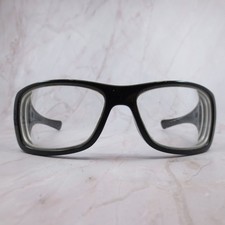 Oakley Hijinx Sunglasses Black Wrap Frame Clear Demo Lenses Made in USA Sport