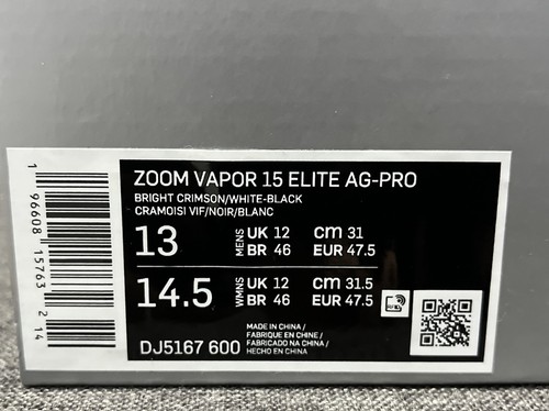 Nike Air Zoom Vapor 15 Elite AG-PRO Bright Crimson - DJ5167 600 - UK 12/EUR 47.5 - Bild 6 von 15