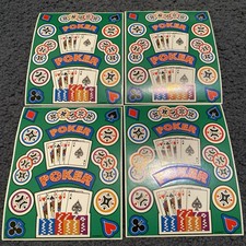 1 Pack Poker Stickers 4 Sheets In Pack Rare, New, Free Ship In Usa