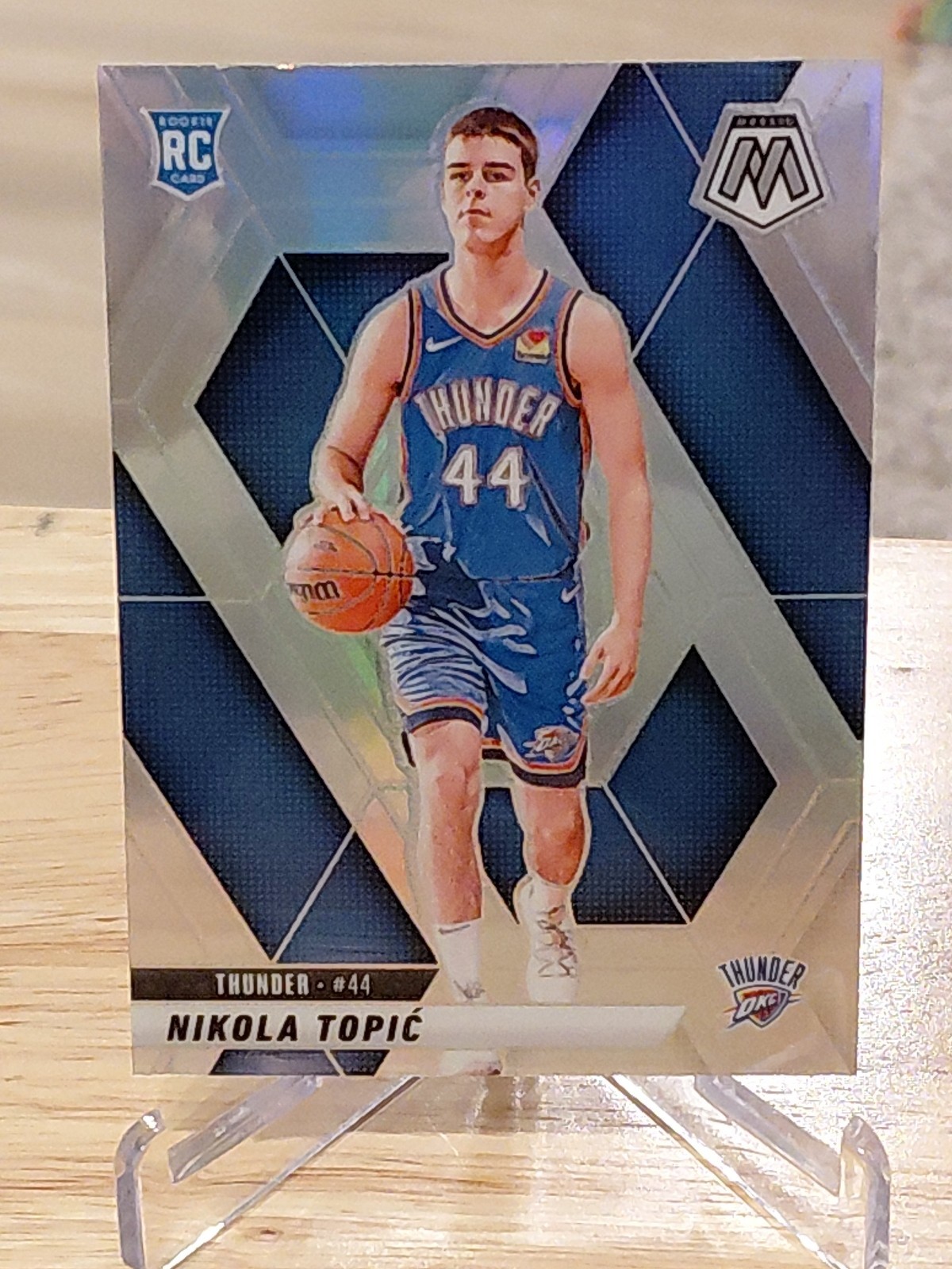 2024-25 Panini Mosaic - Rookies Nikola Topic #242 Silver Prizm (RC) OKC